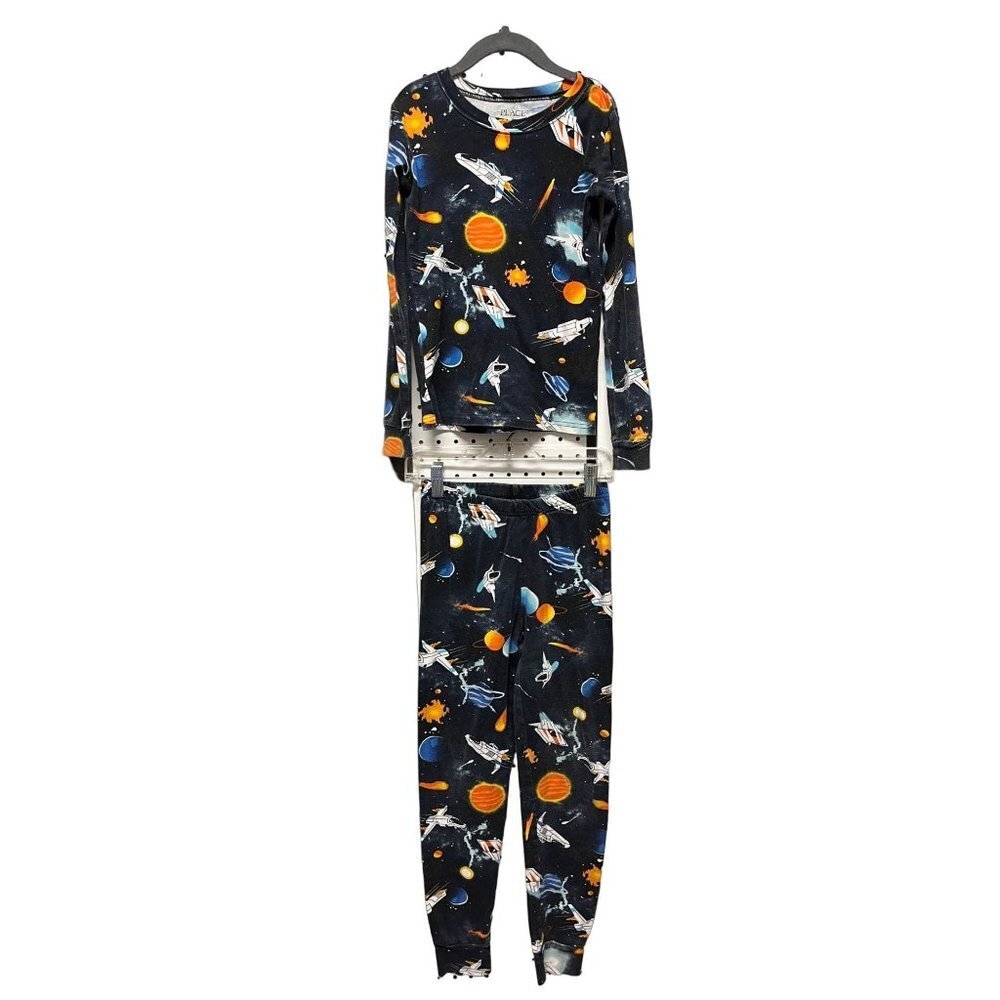 Children's Place Boys Celestial Spaceships Pj Set Long Sleeve Size 10